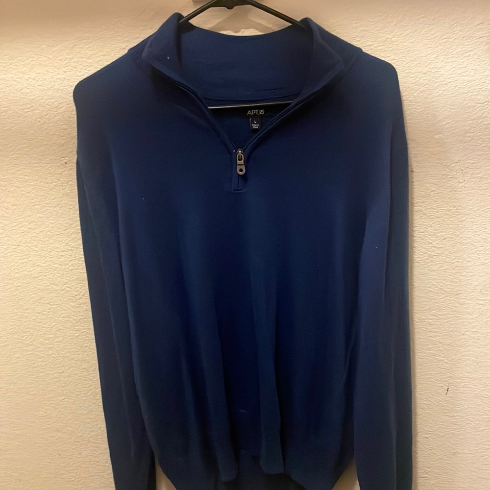 Apt 9 Blue Zip Up Sweater Size Large